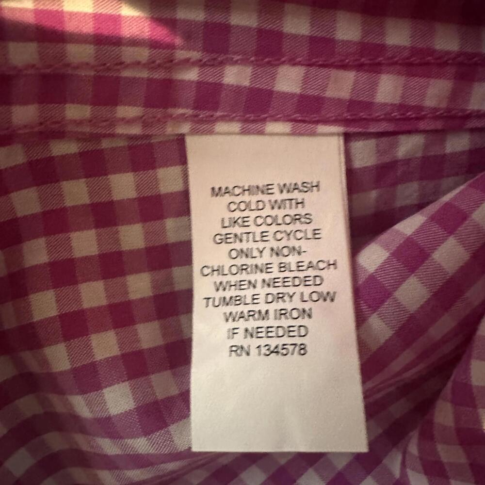 NWOT Women's Vineyard Vines Pink Popover Shirt Size 0 - Picture 4 of 9